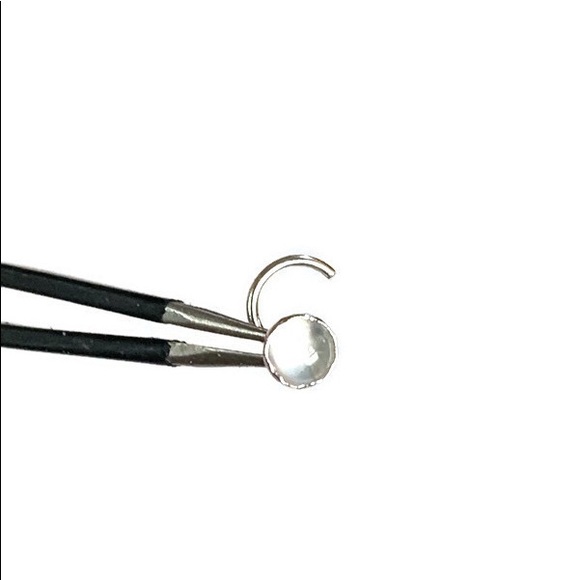 925 Sterling Silver Rainbow Moonstone Cartilage Helix Conch Tragus Stud Earring - Picture 2 of 11